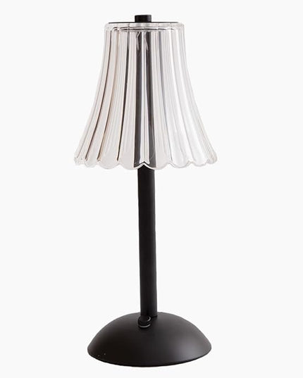 Cordless Table Lamps for Home,Table,Dining Room, Gold Rechargeable Lamps, USB Charge 12'' Tall LED Brass Portable Outdoor Indoor Table Lamp with Built-in Dimmer (Black-White) - LeafyLoom