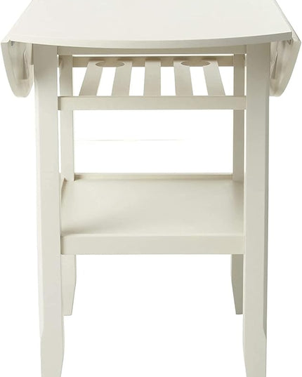 NicBex Dining Table Contemporary Kitchen Table Farmhouse Rustic Counter Height Table in Cream with Storage for Small Place Round Dining Table, Easy Assembly, Cream - LeafyLoom
