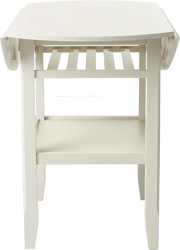 NicBex Dining Table Contemporary Kitchen Table Farmhouse Rustic Counter Height Table in Cream with Storage for Small Place Round Dining Table, Easy Assembly, Cream - LeafyLoom