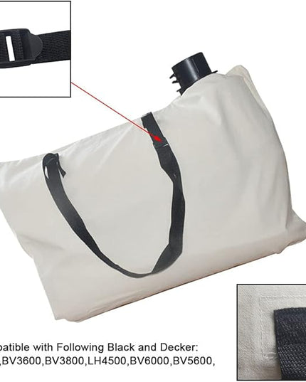 BV-005 610004-01 Shoulder Bag - by Braveboy, Compatible with Black & Decker 614000401 BV2500 BV4000 Leaf Blower - Replacement BV-005 Collection Bag (1) - LeafyLoom