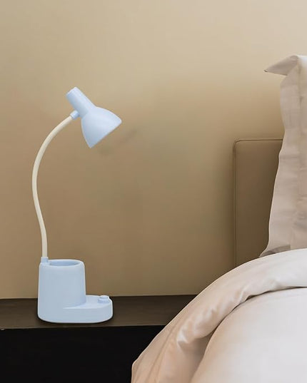 Office lamp Desk,Cordless Lamps Rechargeable,Blue,kids battery lamps for tables,Cute pen holder for desk,360° Rotating Hose,Adjust The Angle of Light Source at Will,Study Lamps for Desk,Mini lamp - LeafyLoom