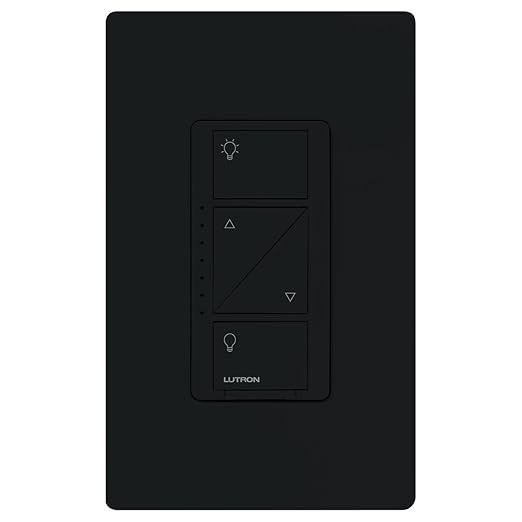 Lutron Caseta Original Smart Dimmer Switch (Lutron Smart Hub Required), for LED Lights, 150 Watt, Single-Pole/3-Way, No Neutral Required, PD-6WCL-BL-10-Pack, Black, 10 Pack Lutron