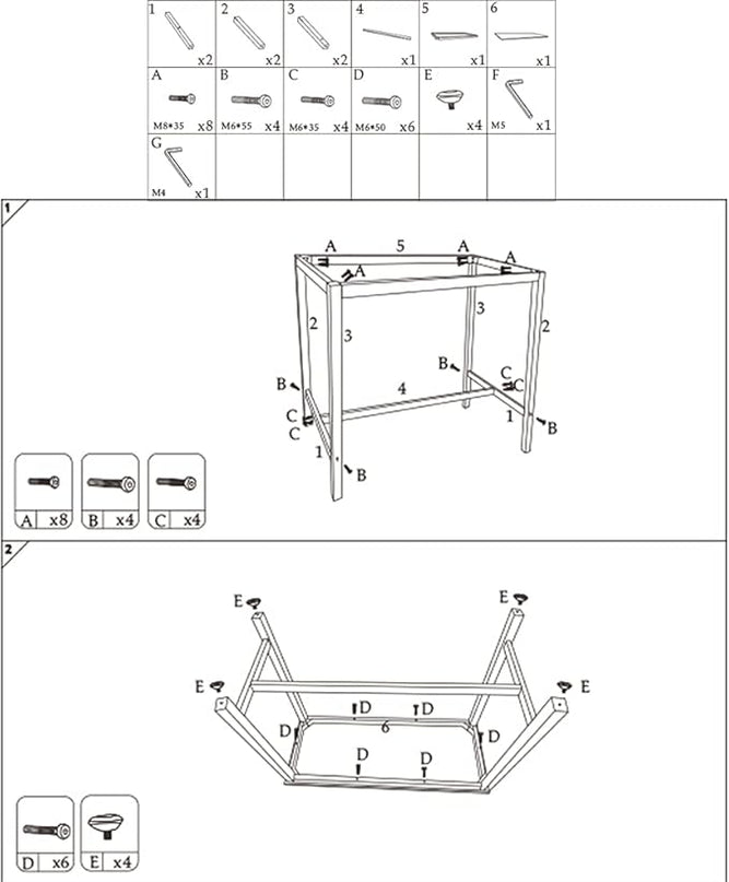 Kitchen Table, Heavy Duty Metal Frame, Industrial Style, for Living, Dining Room, Rustic Brown. - LeafyLoom