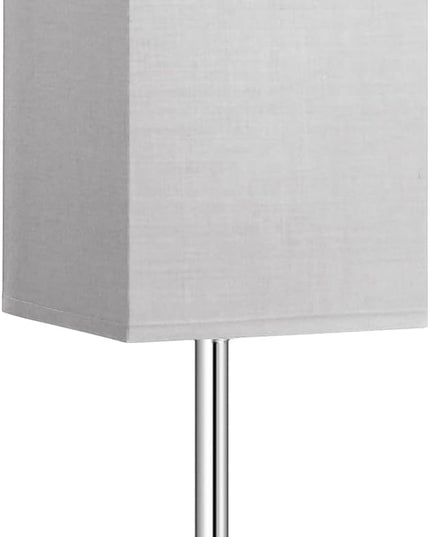 Touch Bedside Table Lamp For Nightstand - 3-Way Dimmable Night Lamp with USB A + Type C Charging Ports and two AC Outlets, Small Desk Light with E26 LED Bulb for Bedroom Living Room, GREY PLUS - LeafyLoom