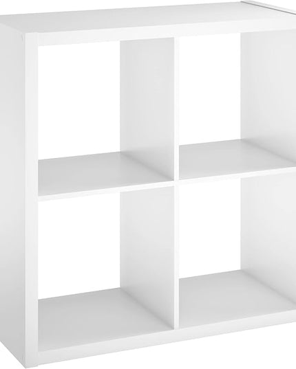 ClosetMaid 4550 Decorative Open Back 4-Cube Storage Organizer, Bleached Walnut - LeafyLoom