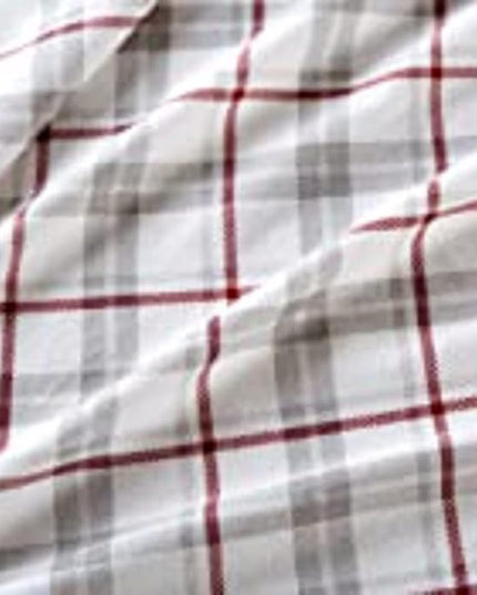 Comfort Spaces Cotton Flannel Breathable Warm Deep Pocket Sheets with Pillow Case Bedding, Queen, Grey/Red Plaid 4 Piece - LeafyLoom