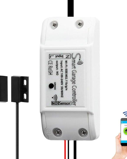 Smart WiFi Garage Door Opener Remote Controller, Smartphone App Control, Compatible with Alexa, Google Assistant and IFTTT, No Hub Required Aubric