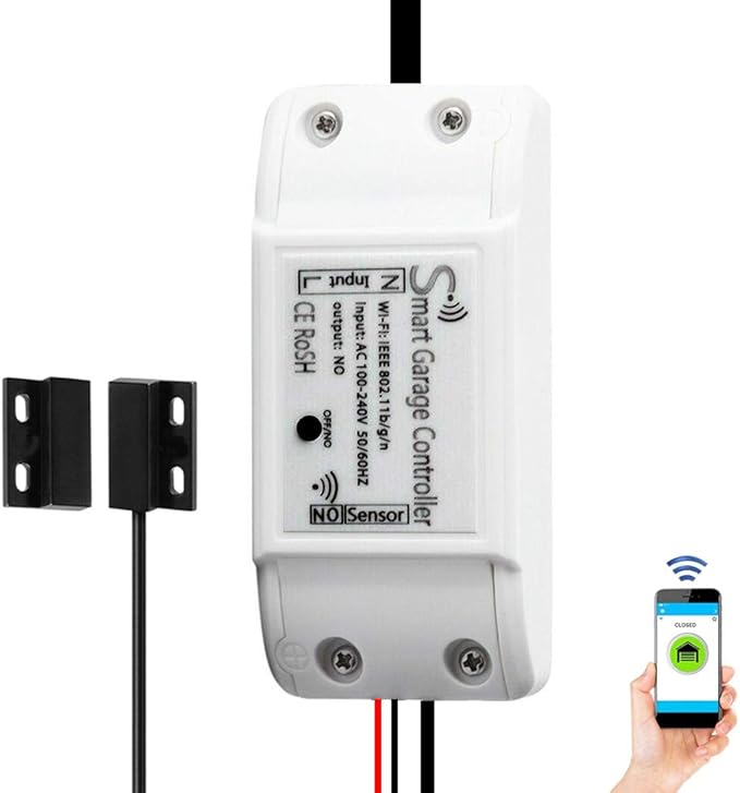 Smart WiFi Garage Door Opener Remote Controller, Smartphone App Control, Compatible with Alexa, Google Assistant and IFTTT, No Hub Required Aubric