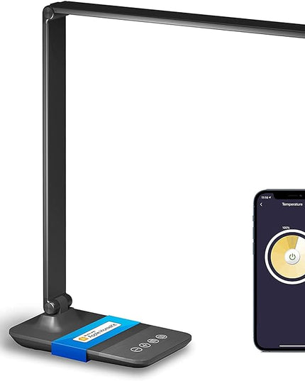 meross Smart LED Desk Light, Metal LED Desk Lamp Works with HomeKit, Alexa and Google Home, WiFi Eye-Caring Smart LED Desk Lamp for Home Office with Tunable White, Remote Control, Schedule and Timer - LeafyLoom