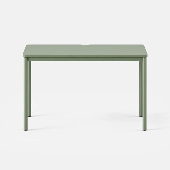Branch Daily Desk - Functional At Home Office Desk with Effortless Assembly, Timeless Design, Rounded Corners, and Built-in Cable Notch - 48” W x 28.5” H x 24” D - Sage Work Table - LeafyLoom