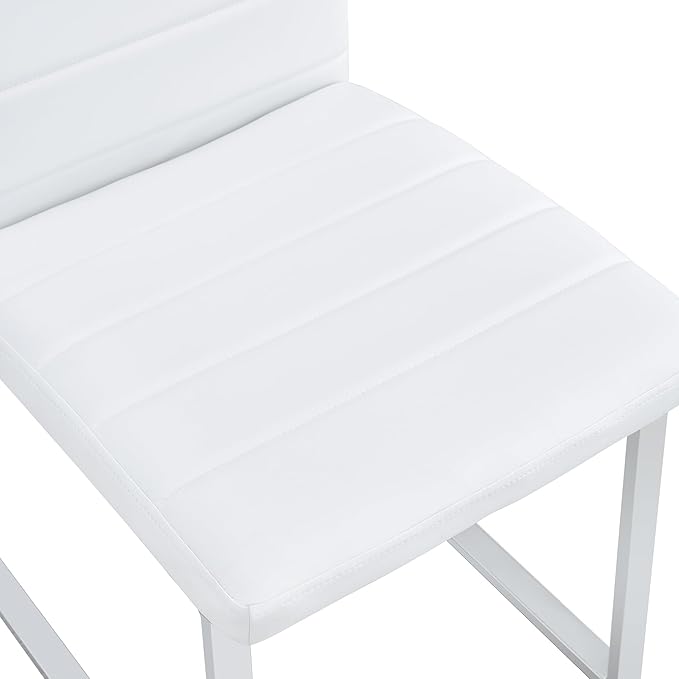 NicBex Haerin-SD-00385-LWJ Dining Chairs, 16.1"x21.3"x36.6", White - LeafyLoom