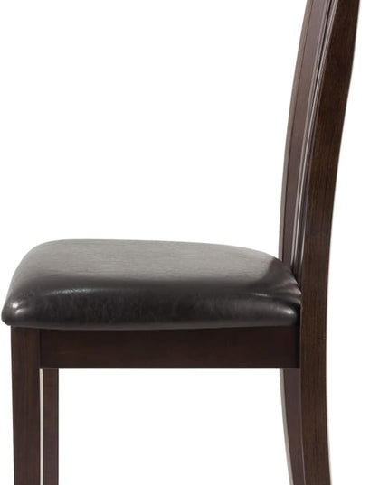 Signature Design by Ashley Hammis Rake Back Dining Room Chair, Set of 2, Dark Brown - LeafyLoom