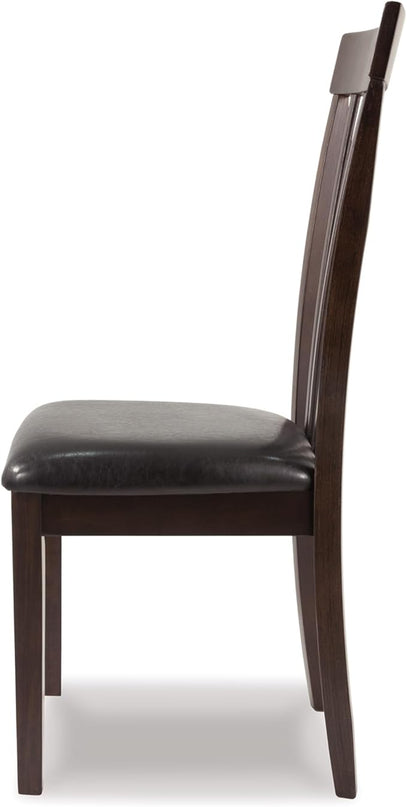 Signature Design by Ashley Hammis Rake Back Dining Room Chair, Set of 2, Dark Brown - LeafyLoom