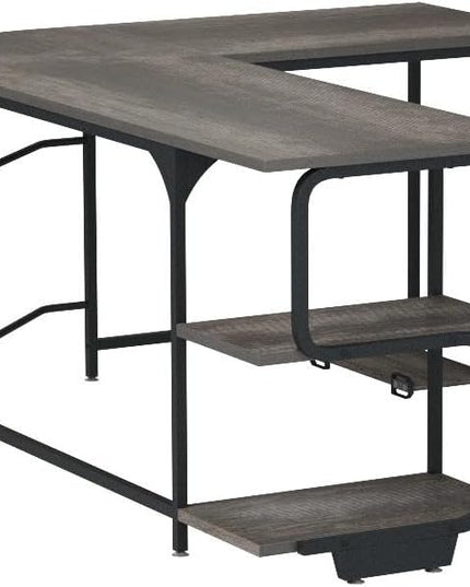 Teraves Reversible L Shaped Desk with Large Surface, 69 Inch Sturdy Corner Desk with Storage Shelves, Premium Office Computer Desk Workstation for Home Office Gaming - LeafyLoom