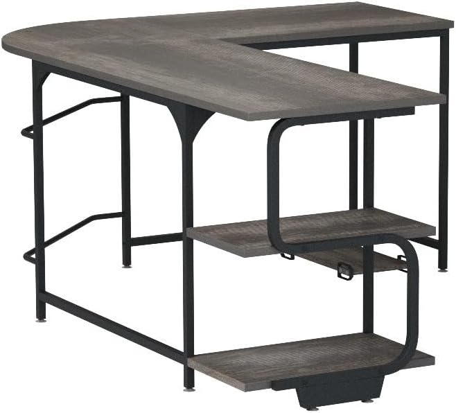 Teraves Reversible L Shaped Desk with Large Surface, 69 Inch Sturdy Corner Desk with Storage Shelves, Premium Office Computer Desk Workstation for Home Office Gaming - LeafyLoom