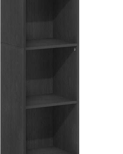 Furinno Luder Shelf Bookcase with 1 Door Storage Cabinet, Blackwood - LeafyLoom