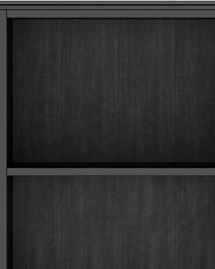 SIMPLIHOME Artisan SOLID WOOD 26 Inch Contemporary 5 Shelf Bookcase in Black, For the Living Room, Study Room and Office - LeafyLoom