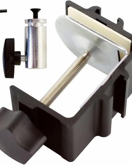 Replacement Heavy Duty C Clamp for 1/2” Base Magnifying Lamp,Desk Lamp,Swing Arm Lamp,Phone I pad Mount,Tablet Mic Holder,Table Mount Clamp for Microphone Stand Mic Boom Arm (G1 Black) - LeafyLoom