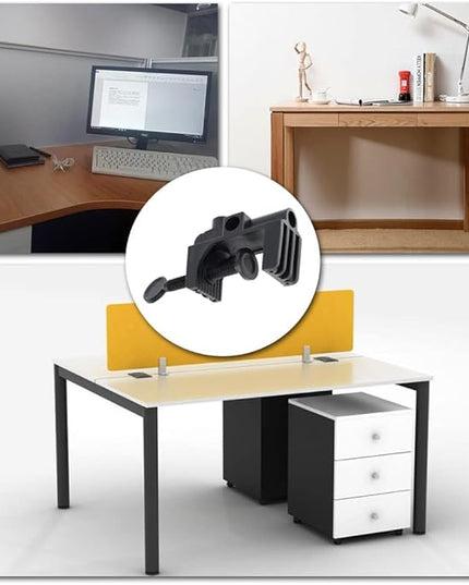2 Pcs Desk Clamp Work Light Mounting Bracket Heavy-duty Plastic Table Mounting Clamp for Desk Lamp, Magnify Lamp, Tablet Holder, Etc - LeafyLoom