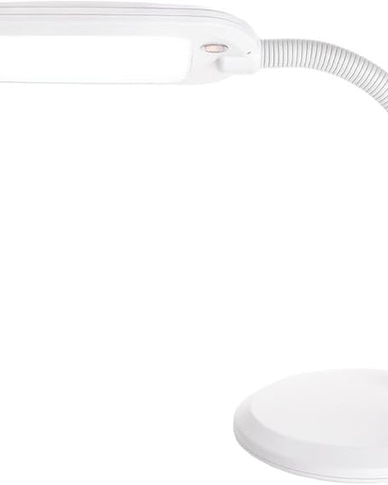 Newhouse Lighting White Plastic Flexible Full Spectrum Touch Sensor Switch Dimmable Energy-Efficient LED Desk or Table Lamp in 5000K Daylight Color Temperature - LeafyLoom