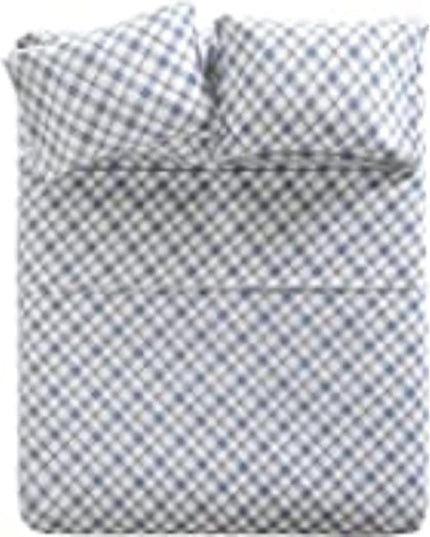 Comfort Spaces Cotton Flannel Breathable Warm Deep Pocket Sheets with Pillow Case Bedding, Queen, Blue Plaid 4 Piece - LeafyLoom