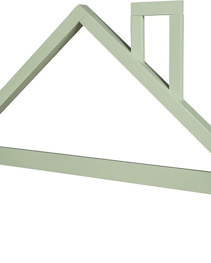 Jintop Full Size Wood Platform Chimney and House-Shaped Headboard,Bedroom Furniture Bed Frame W/ 10 Slat Support,Easy to Install,for Teens Kids Girls Boys,Green - LeafyLoom