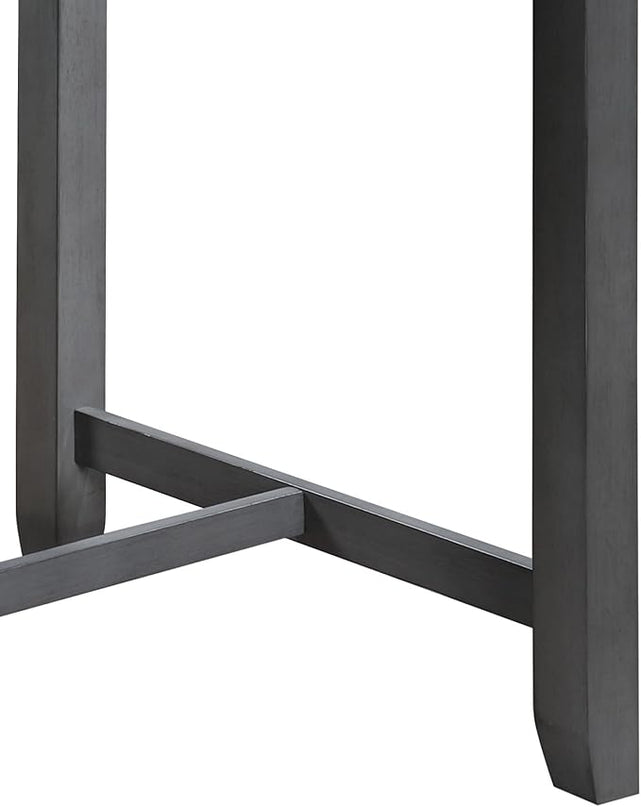 NicBex 28Inch Rectangular Dining Table,Counter Height Kitchen Table with USB Charging Ports and Shelves for 2 to 4,Small Dining Room Table for Kitchen,Meeting Room and Living Room,Space-Saving,Gray - LeafyLoom