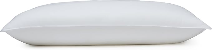 Amazon Basics Down-Alternative Pillows, Soft Density for Stomach and Back Sleepers - 20 x 36 inches, 2-Pack, White - LeafyLoom