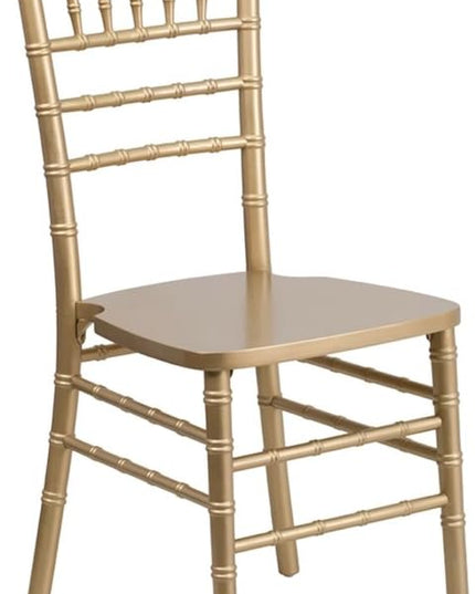 Flash Furniture Hercules Series Chiavari Chairs for Formal Events and Banquets, Commercial/Residential All-Occasion Event Chairs, Set of 2, Gold - LeafyLoom
