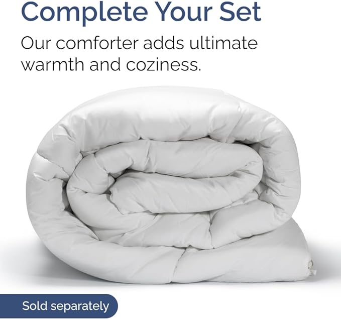 Full Size 4 Piece Sheet Set - Comfy Breathable & Cooling Sheets - Hotel Luxury Bed Sheets for Women & Men - Deep Pockets, Easy-Fit, Extra Soft & Wrinkle Free Sheets - Ice Blue Oeko-Tex Bed Sheet Set - LeafyLoom