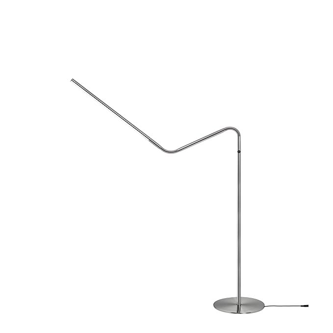 Daylight Company Slimline 3 Floor Lamp, Standing Led Lamp, Touch Dimmable Lamp, Ideal for Sewing, Needlework, Quilting, Nail Artwork, Permanent Makeup, Fine Arts and Crafts and Reading, 13 W, White - LeafyLoom