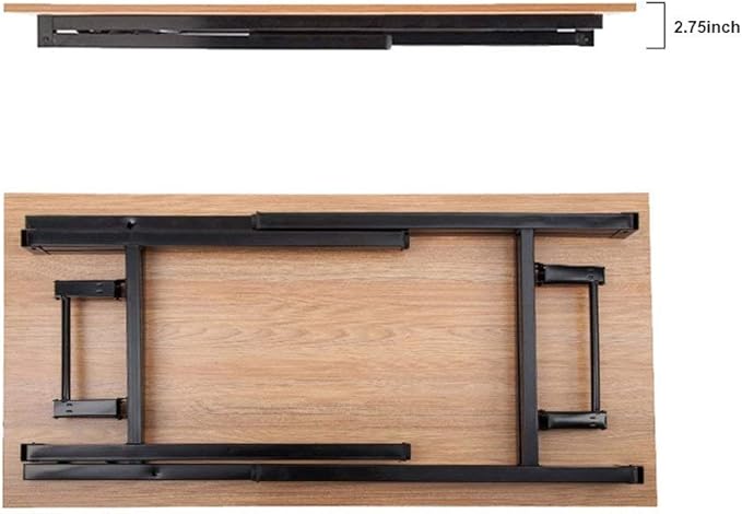 Folding Desk, 31.5 inch No Assembly Folding Desks for Small Spaces, Sturdy Foldable Computer Desk, Multi-Purpose Home Office Desks, Study Writing Desk Office Table Workstation for Home Office Outdoor - LeafyLoom