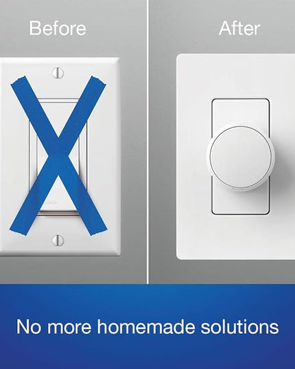 Lutron Aurora Wallplate Bracket For Paddle/Decorator Switch | For use with Aurora Smart Bulb Dimmer | L-AWALL1-WH | White Lutron