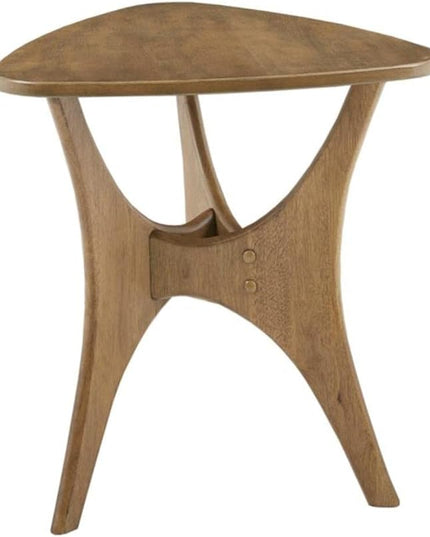 INK+IVY Blaze Triangle Wood Triangle Sofa Table Plywood with Wood Veneer Legs, Mid-Century Modern, Easy Assembly, Accent Furniture For Living Room, Minimalist Décor, Light Brown - LeafyLoom