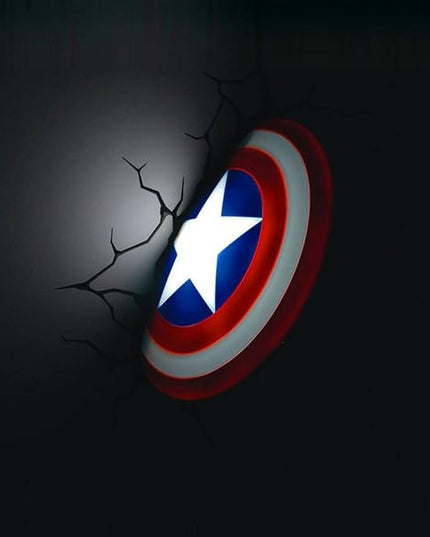 Marvel Avengers Captain America 3D Deco Light Red, White, Blue - LeafyLoom