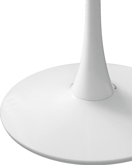 NicBex Dining Table Contemporary Kitchen Table Farmhouse Rustic 32" Round Dining Table with Round MDF Table Top, Metal Base Dining Table, End Table Leisure Coffee Table, White - LeafyLoom