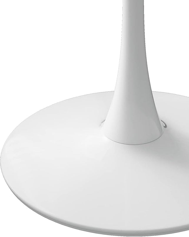 NicBex Dining Table Contemporary Kitchen Table Farmhouse Rustic 32" Round Dining Table with Round MDF Table Top, Metal Base Dining Table, End Table Leisure Coffee Table, White - LeafyLoom