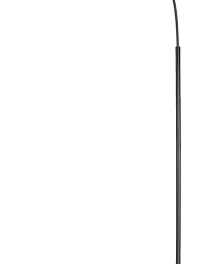Arch Floor Lamp with Remote Control, Farmhouse Industrial Standing Lamp, 70” Dimmable Tall Lamp with 360° Adjustable Hanging Metal Shade, Over Couch Lamps with 9W LED Bulb (Black) - LeafyLoom