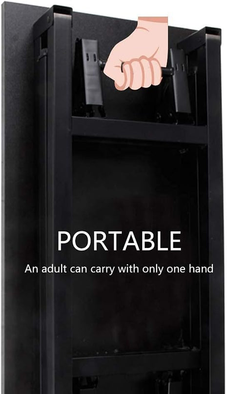 Folding Desk, 47 inch No Assembly Folding Desks for Small Spaces, Sturdy Foldable Computer Desk, Functional Home Office Desks, Study Writing Desk Office Table Workstation for Home Office Outdoor - LeafyLoom