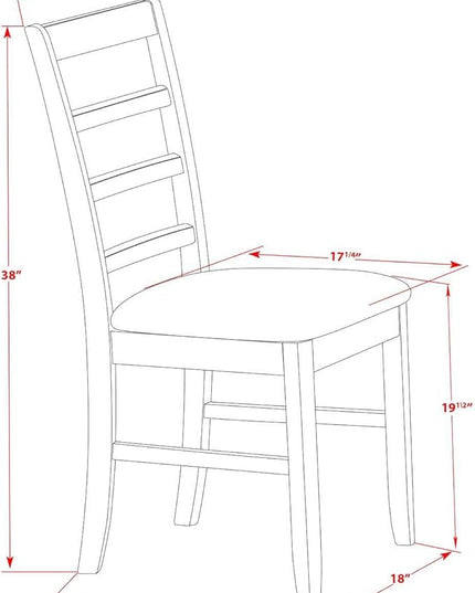 East West Furniture Eden 3 Piece Dinette Set for Small Spaces Contains a Round Table with Pedestal and 2 Kitchen Dining Chairs, 30x30 Inch, Black & Cherry - LeafyLoom