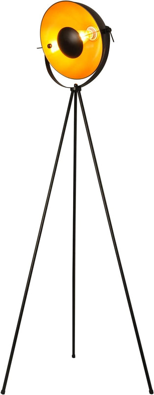 COSYLUX Industrial Tripod Floor Lamp for Living Room, Modern Satellite Tall Standing Lamps for Bedrooms Black Gold (No Bulbs) - LeafyLoom