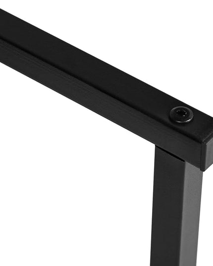 FurnitureR Computer 47.2 inch Rustic Student Laptop Writing Storage Shelves Space Saving, Simple Style PC Home Office Desk, L47.2 x W18.9 x H29.1, Black,Brown - LeafyLoom