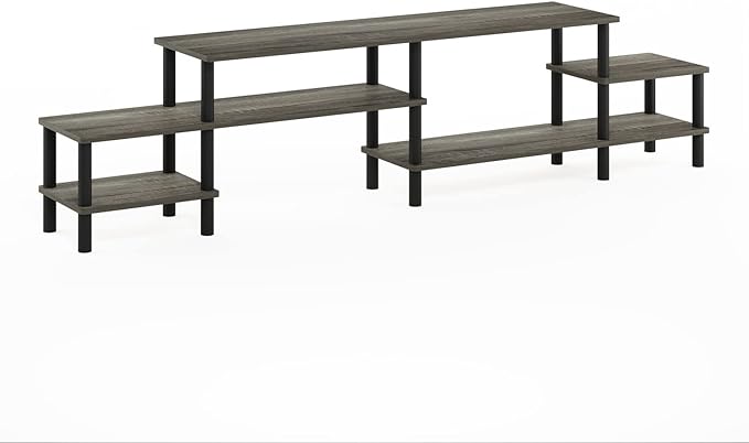 Furinno Turn-N-Tube Grand Stand for TV up, 78 Inch, French Oak - LeafyLoom