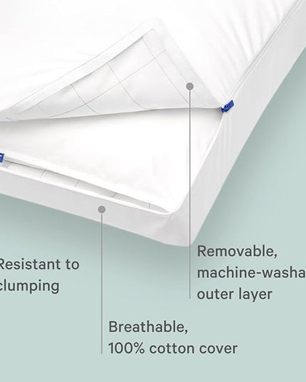 Casper Sleep Element Mattress, King, Grey & Original Pillow for Sleeping, King, White, Two Pack - LeafyLoom