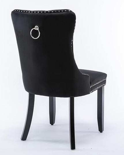 NicBex Haerin-SD-00099-LWJ Dining Chairs, 25.5"x19.7"x37.4", Deep Black - LeafyLoom