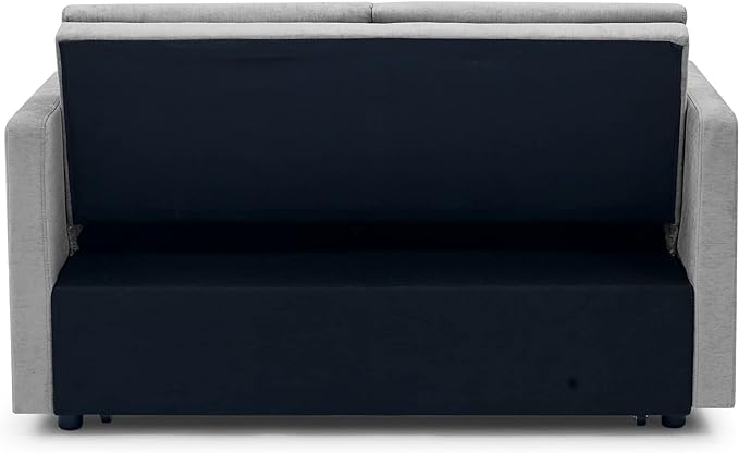 3 in 1 Sleeper Sofa Bed,Contemporary Minimalist Style 2 Seater Loveseat Convertible Sofa&Couch with Pull Out Sofabed and Side Storage Pockets for Home,Office,Apartment,RV Living Room Furniture - LeafyLoom