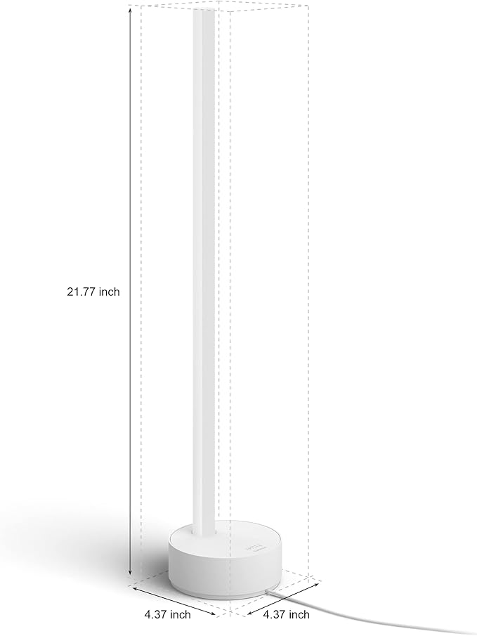 Philips Hue Signe Smart Table Lamp, White - White and Color Ambiance LED Color-Changing Light - 2 Pack - Control with Hue App - Compatible with Alexa, Google Assistant, and Apple Homekit PhilipsHue