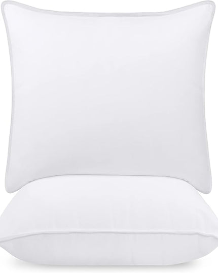 Utopia Bedding Bed Pillows for Sleeping (White), European Size, Set of 2, Hotel Pillows, Cooling Pillows for Side, Back or Stomach Sleepers - LeafyLoom