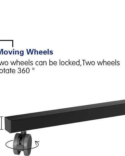 SogesHome 23.6'' Portable Computer Desk - Adjustable Standing Desk with Tablet Slot, Laptop Cart, and Mobile Bed Table, Black - LeafyLoom