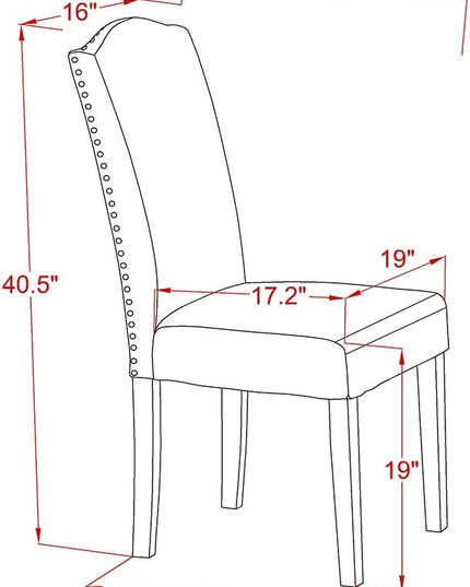 East West Furniture 1NDEN3-LWH-06 3 Piece Dining Set Contains a Rectangle Dinner Table with Dropleaf and 2 Dark Shitake Linen Fabric Upholstered Chairs, 30x48 Inch - LeafyLoom